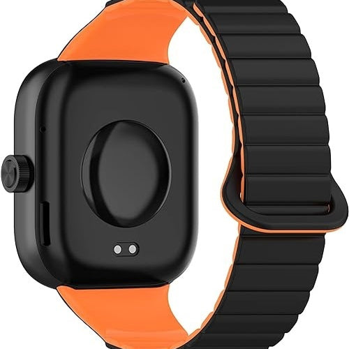 Correa silicona magnética Redmi Watch 4 (negro/naranja)
