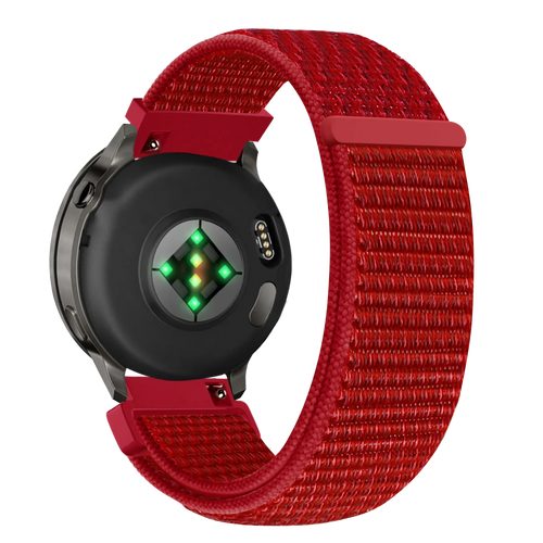 Bandz Garmin Forerunner 570 - 42mm Nylon Loop Strap (Red)