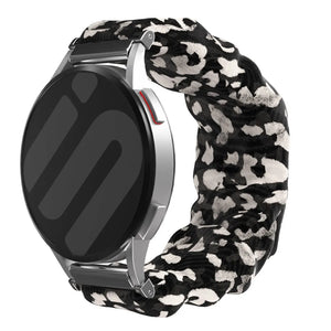Nylon Scrunchie Strap, spotted, on a watch, 3/4 rear view
