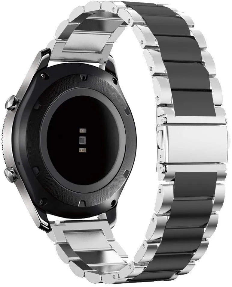 Correa acero Fossil Gen 4 Explorist HR (plateado/negro)