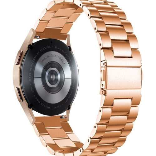 Steel Strap, rose gold, on a watch, 3/4 rear view