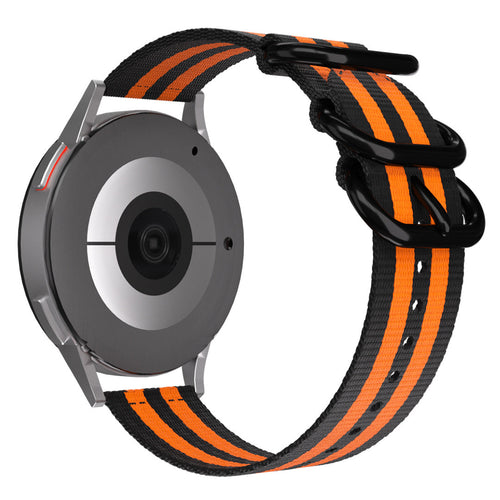 Correa nylon con hebilla Huawei Watch GT 7 - 46mm (negro/naranja)