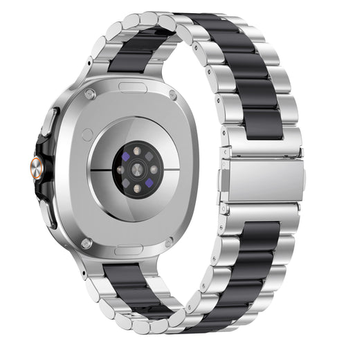 Correa acero Samsung Galaxy Watch 9 - 44mm (plata/negro)