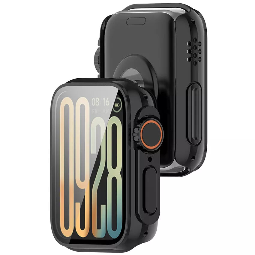 Funda rígida Xiaomi Smart Band 9 Pro con cristal (negra)