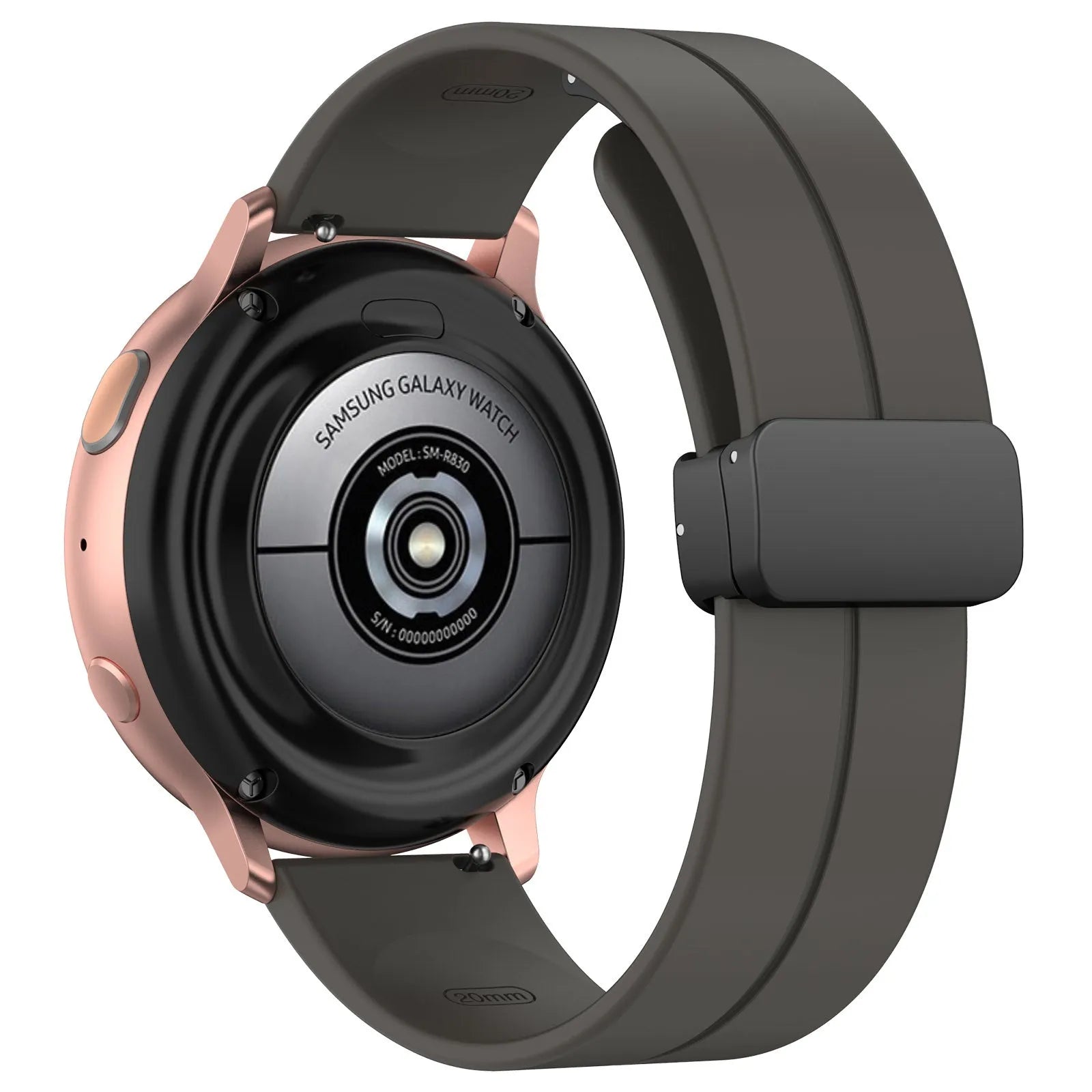 Coros Apex 2 D-Buckle Silicone Strap (Dark Grey)