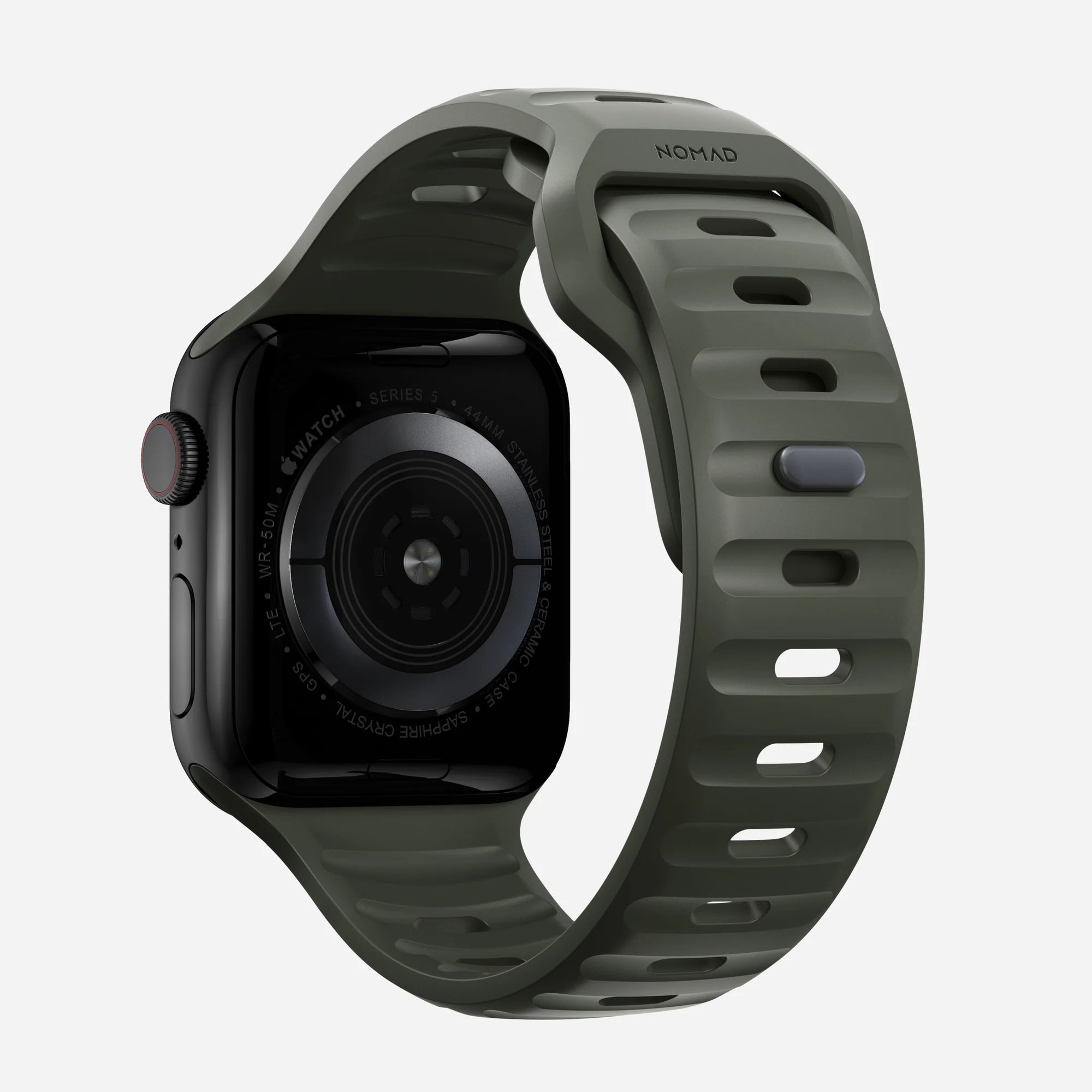 Nomad Correa silicona deportiva Apple Watch (verde ceniza)