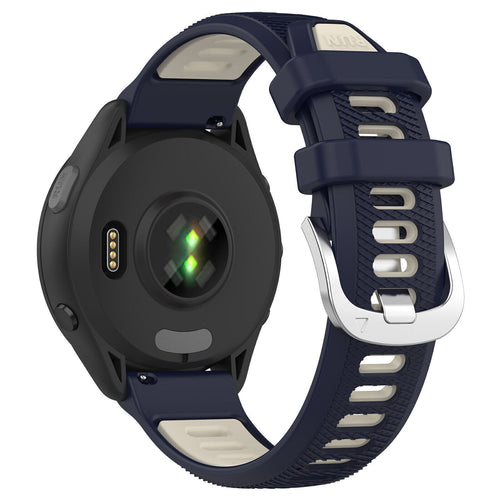Correa deportiva con hebilla Garmin Forerunner 570 - 47 mm (azul oscuro/beige)
