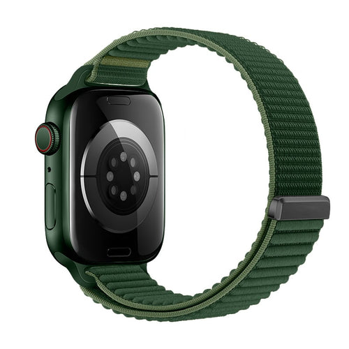 Correa nylon ondulada Apple Watch Ultra (verde oscuro)