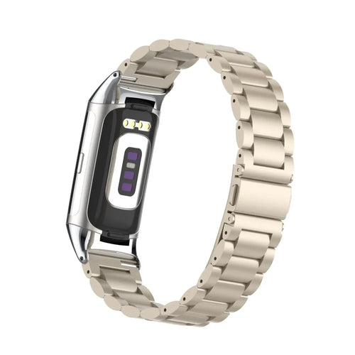 Steel Strap, starlight, on a watch, 3/4 rear view