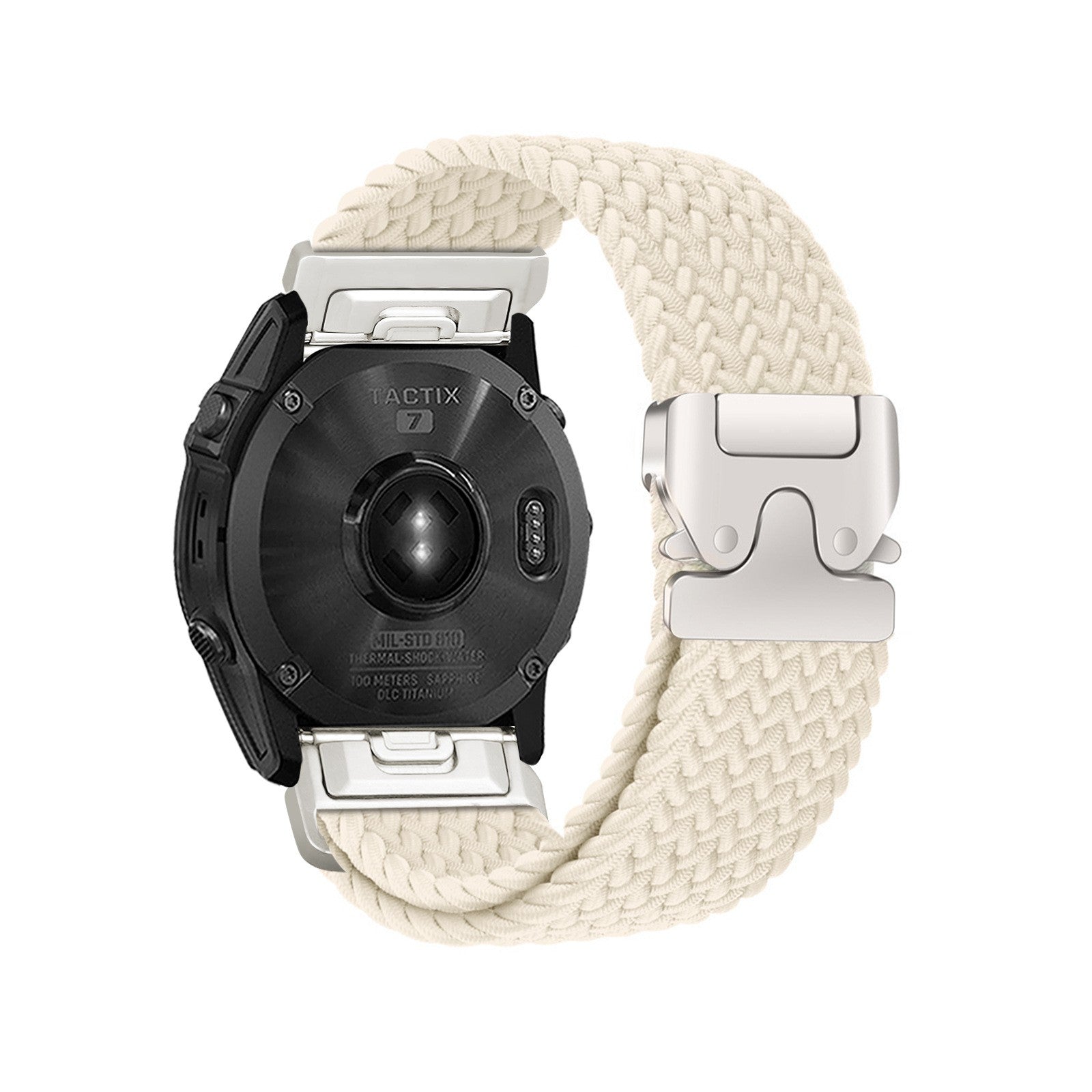 Correa trenzada con hebilla-P Garmin Fenix 7s (blanco estrella)