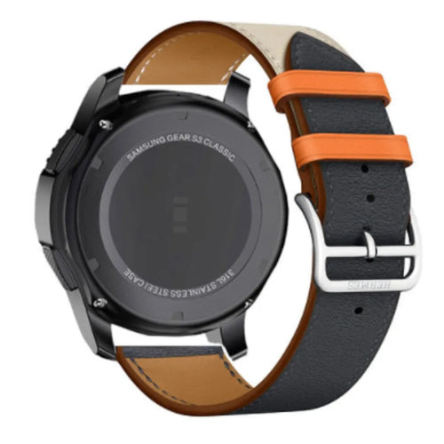 Leather Strap 'Duo', on a watch, 3/4 rear view