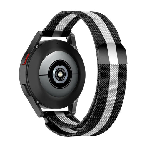 Correa milanesa Coros Apex 46mm (negro/blanco)