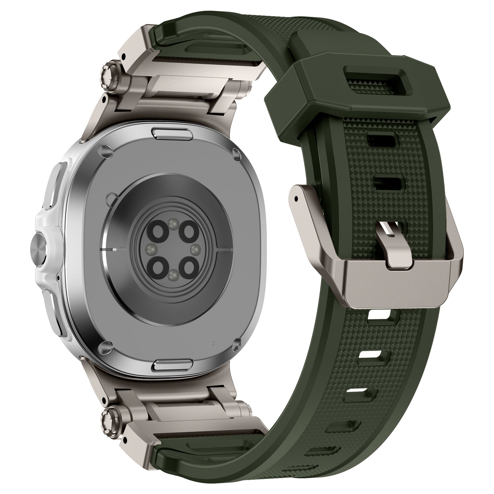 Correa silicona 'Explorer' Samsung Galaxy Watch 8 44mm (verde con titanio)