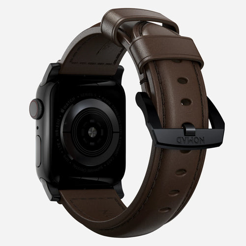 Nomad Correa cuero tradicional Apple Watch (marrón/negro)