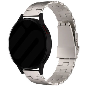 Butterfly Titanium Strap, on a watch, 3/4 rear view
