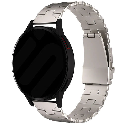 Butterfly Titanium Strap, on a watch, 3/4 rear view