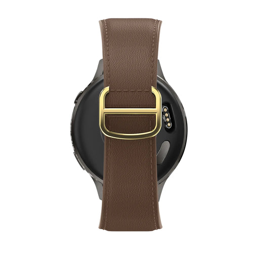 Bandz Amazfit Cheetah 2 Pro Leather Strap 'D-Type' (Dark Brown)