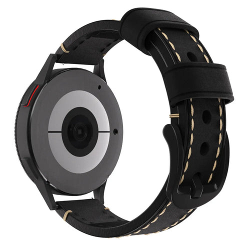 Correa de cuero auténtico Oppo Watch X2 Mini (negro)