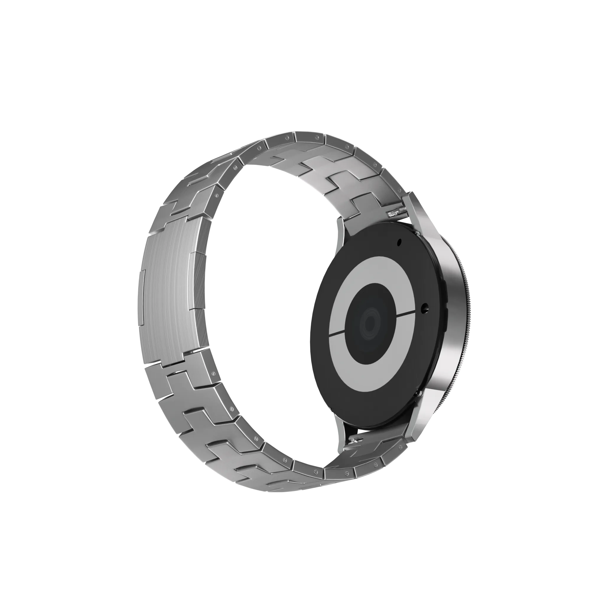 Suunto Nautic S Titanium Grain Strap (Flat Clasp) (Silver)