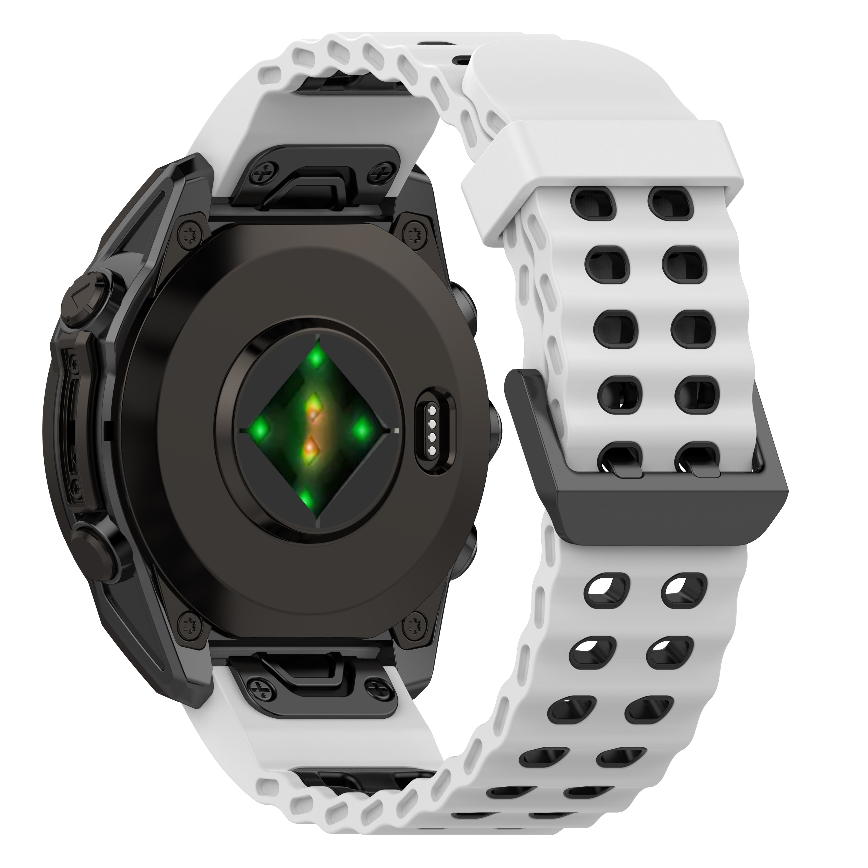 Garmin Tactix 7 Pro Wave Sport Strap (White/Black)