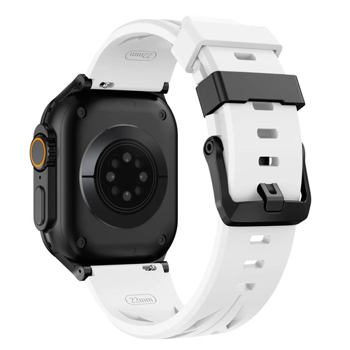 Correa silicona race Apple Watch (blanco)