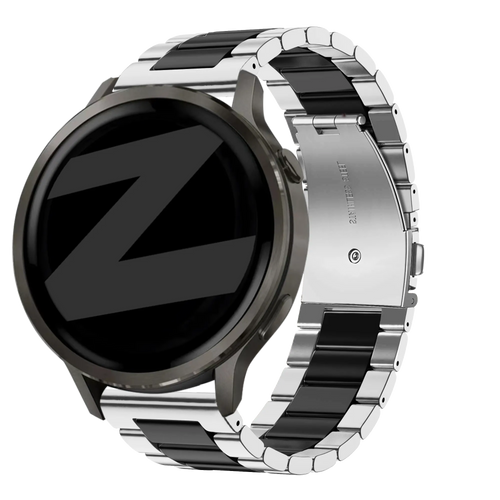 Bandz Correa acero 'Classic' Garmin Vivoactive 3 (plateado/negro)