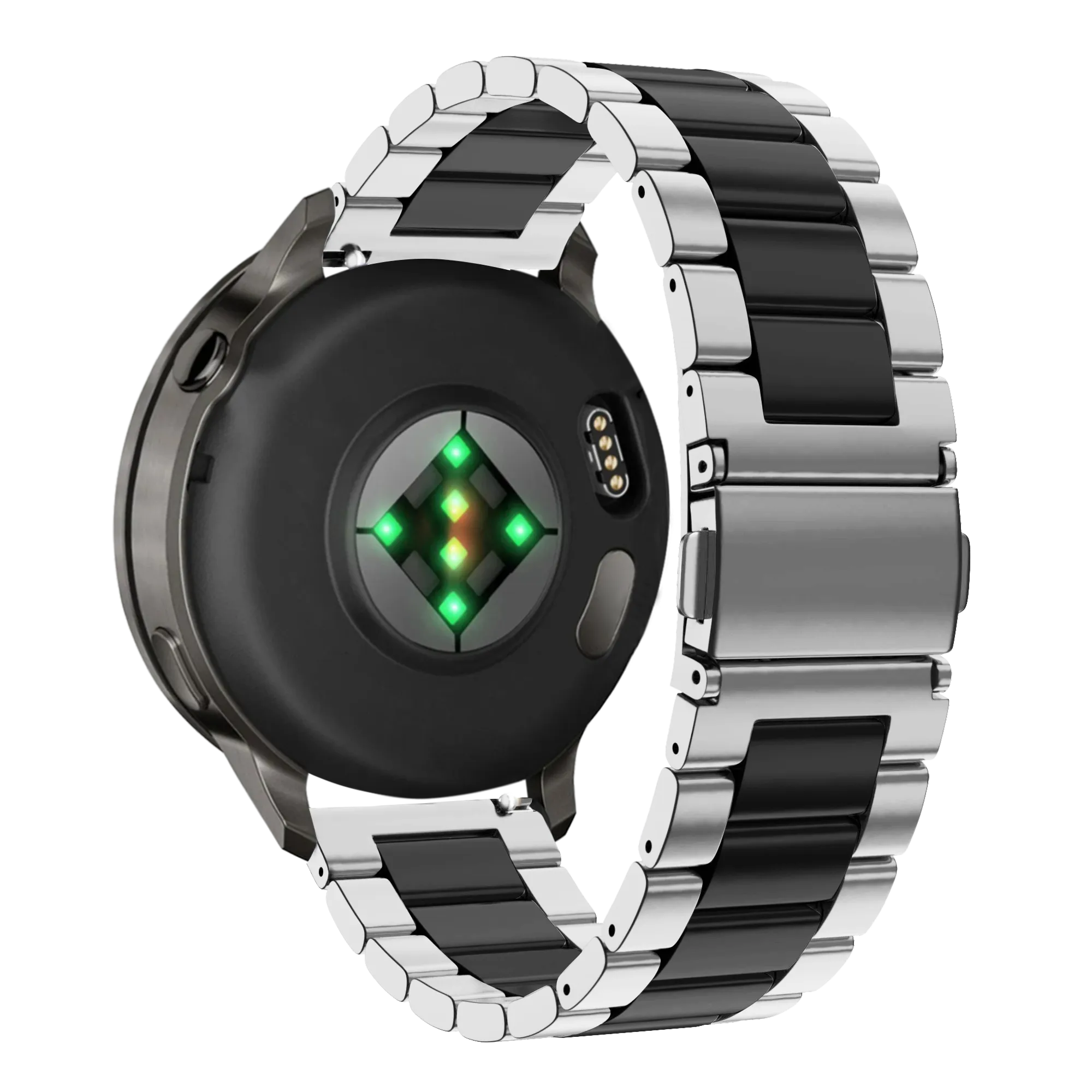 Bandz Garmin Forerunner 170 Steel Strap 'Classic' (Silver/Black)