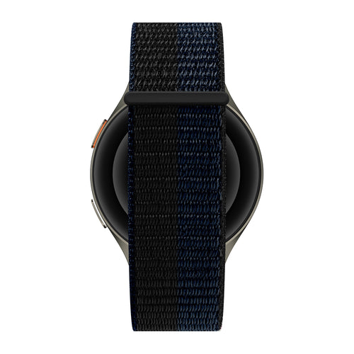 Bandz Correa nylon 'Easy Fit' Samsung Galaxy Watch 46mm (negro/azul)