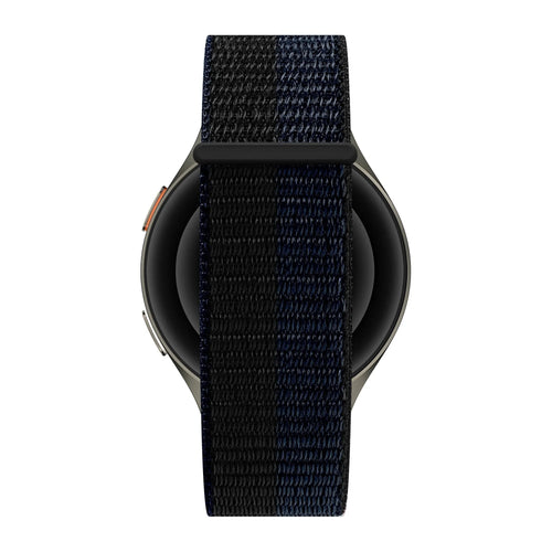 Bandz Amazfit Balance 2 Nylon Strap 'Easy fit' (Black/Blue)