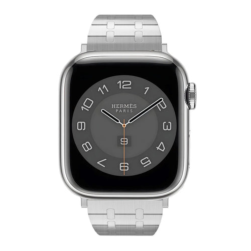 Royal Steel Strap, silver, on a watch, direct front view