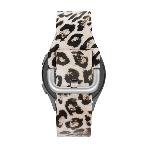 Silicone Patterned Strap, on a watch, direct front view