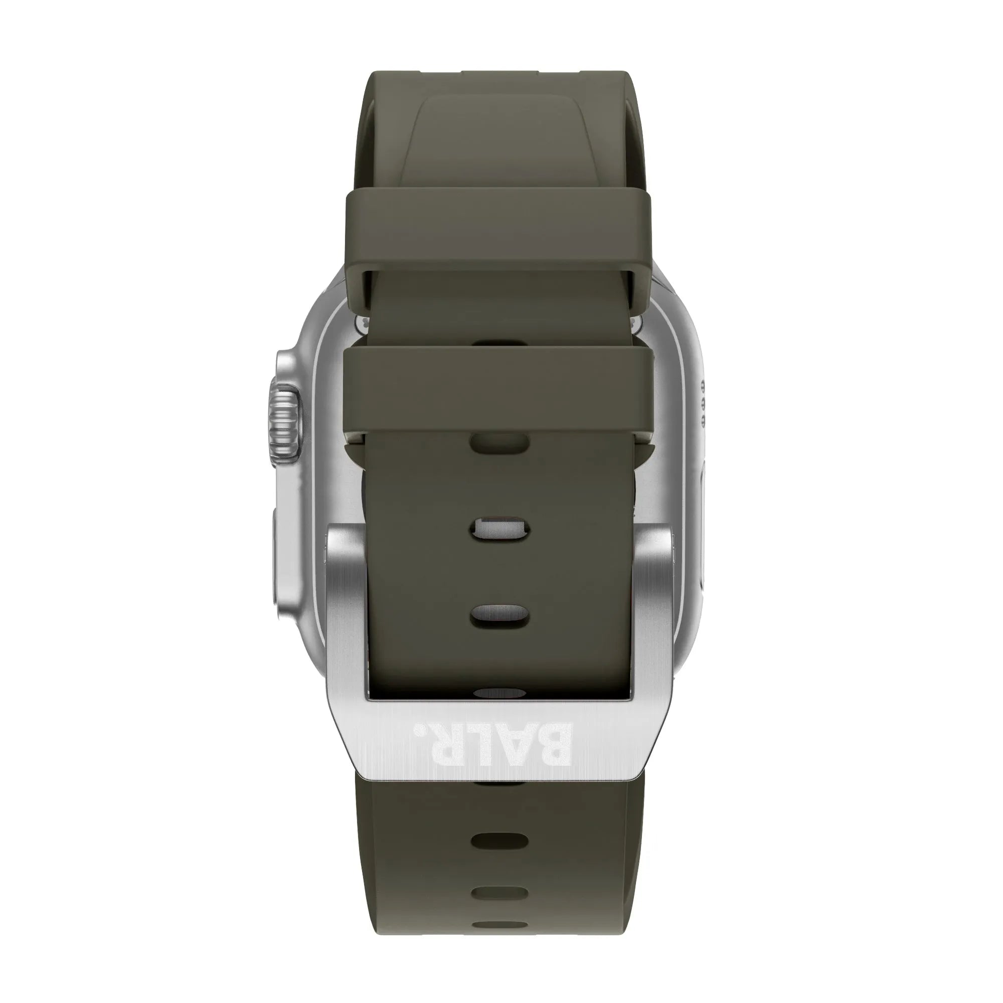 BALR. Correa de silicona Apple Watch Ultra Liquid (marrón/plata)