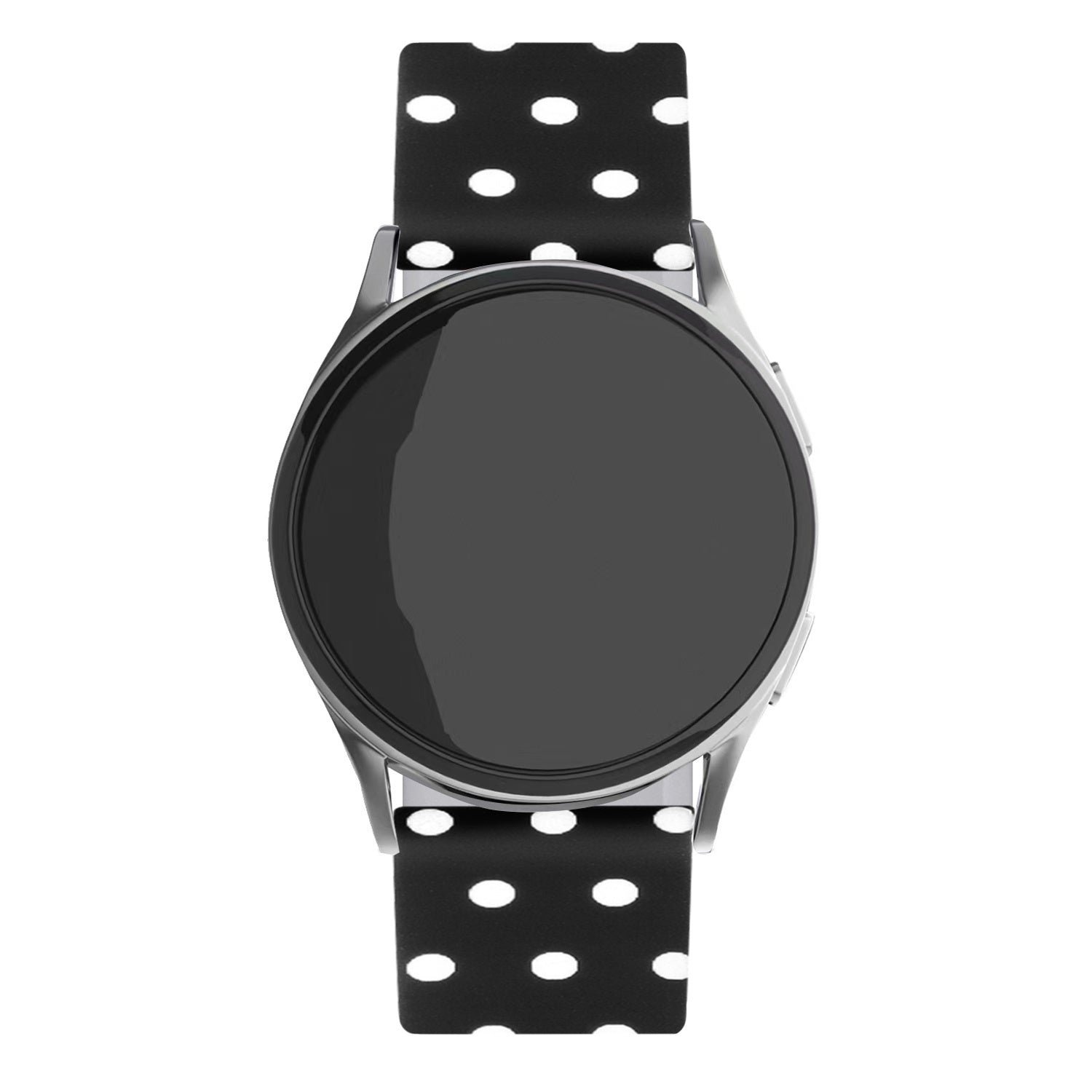 Print Silicone Strap, on a watch, direct front view