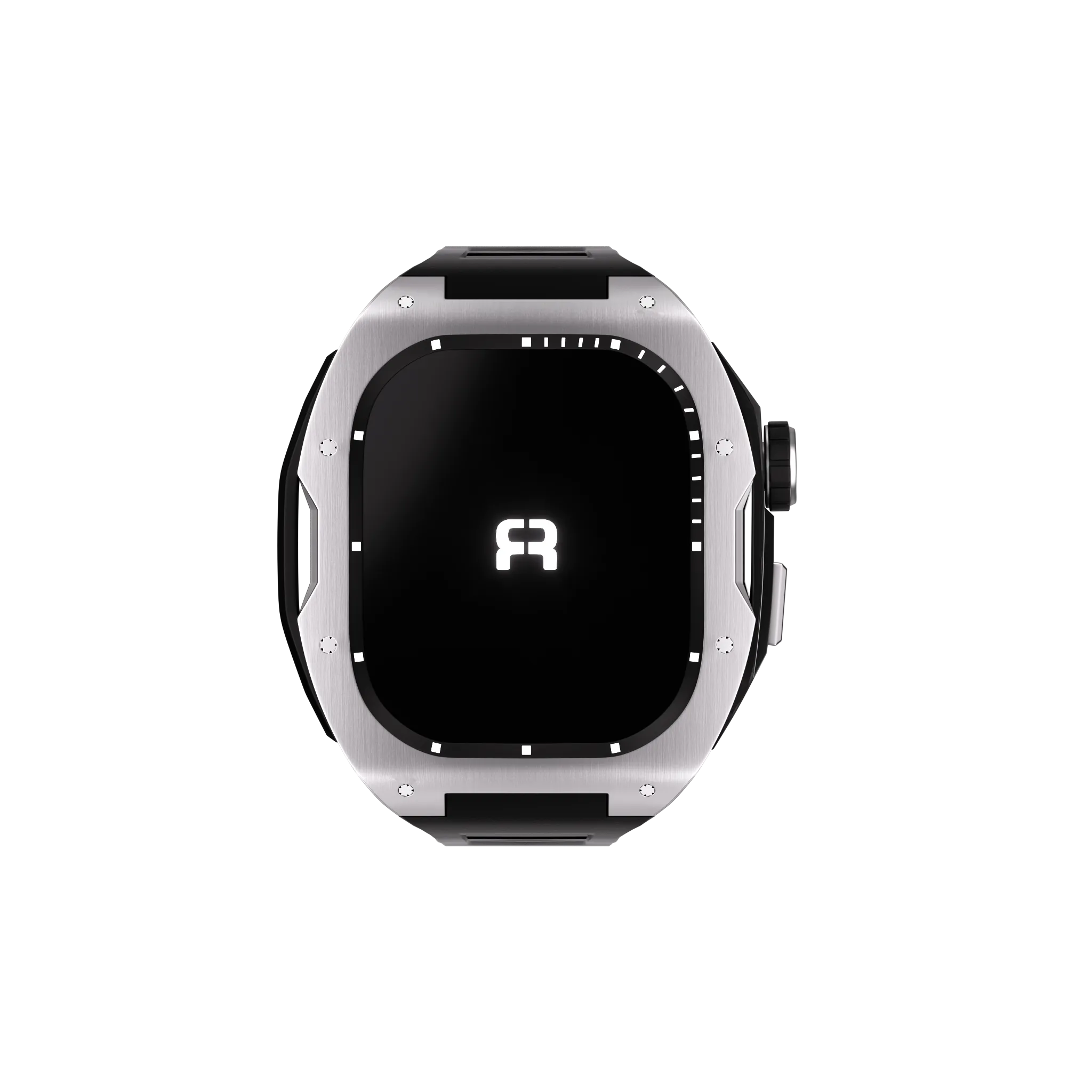 Reqior Funda con correa de goma Apple Watch 45mm (plateado)