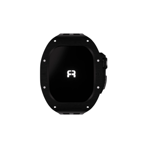 Reqior Funda de polímero con correa de goma Apple Watch 45mm (carbón negro)