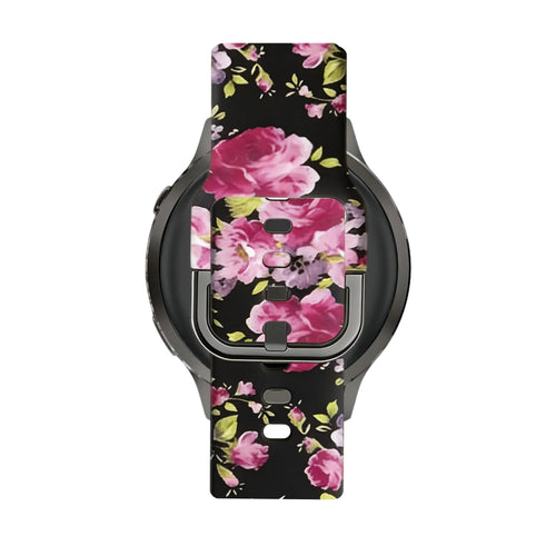 Bandz Garmin Venu 4 - 41mm Silicone Strap 'Pink Flower'