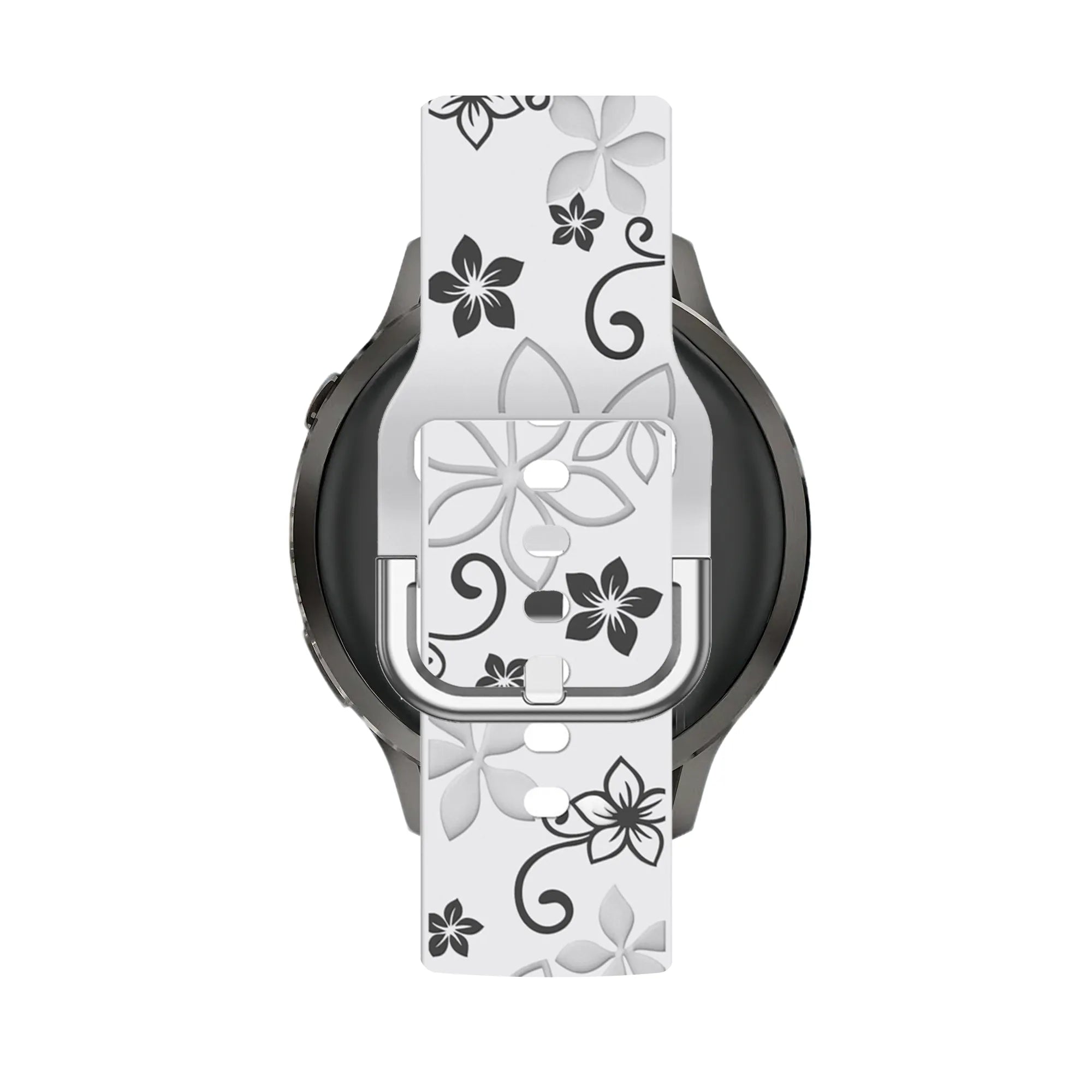 Bandz Correa silicona 'Flores' Garmin Venu 4 - 41mm (blanco/negro)