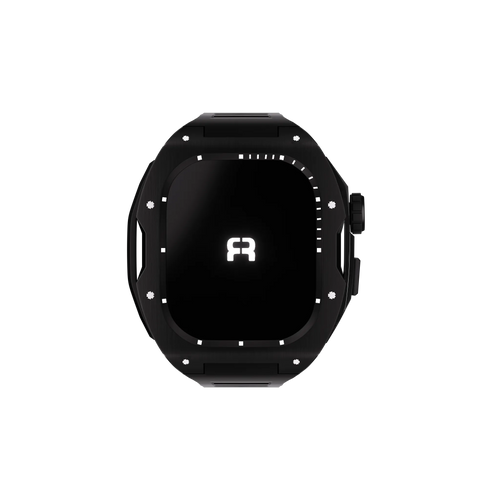 Reqior Funda con correa de goma Apple Watch 45mm (negro)