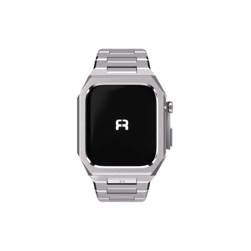 Reqior Funda con correa de acero 'Nautilus' Apple Watch 45mm (plateado)