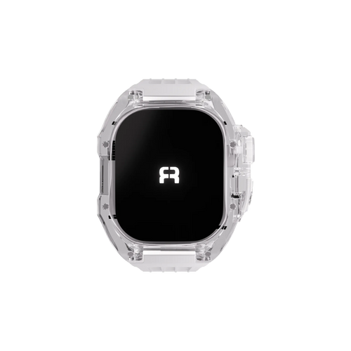 Reqior Funda de polímero con correa de goma Apple Watch 45mm (transparente)