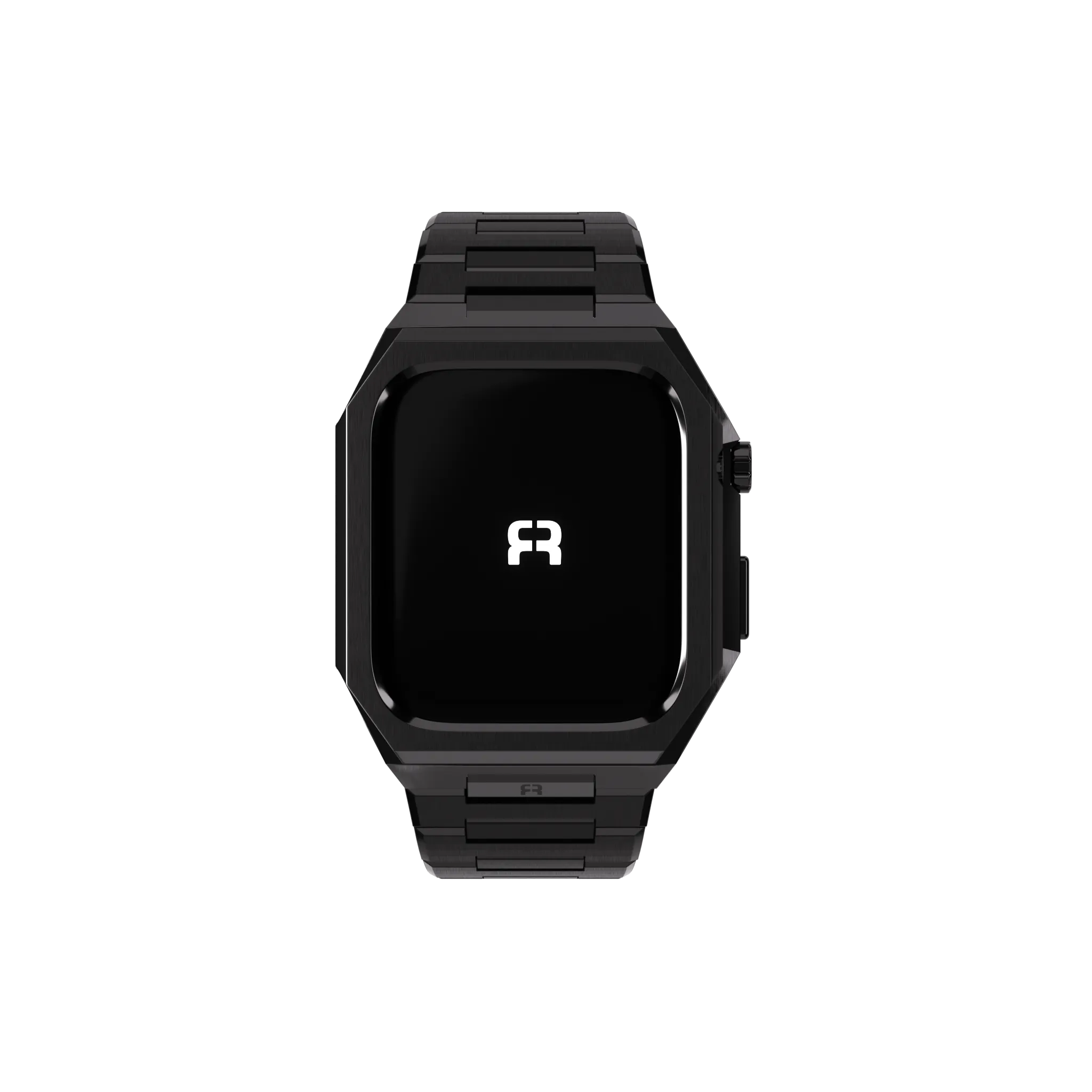 Reqior Funda con correa de acero 'Nautilus' Apple Watch 45mm (negro)