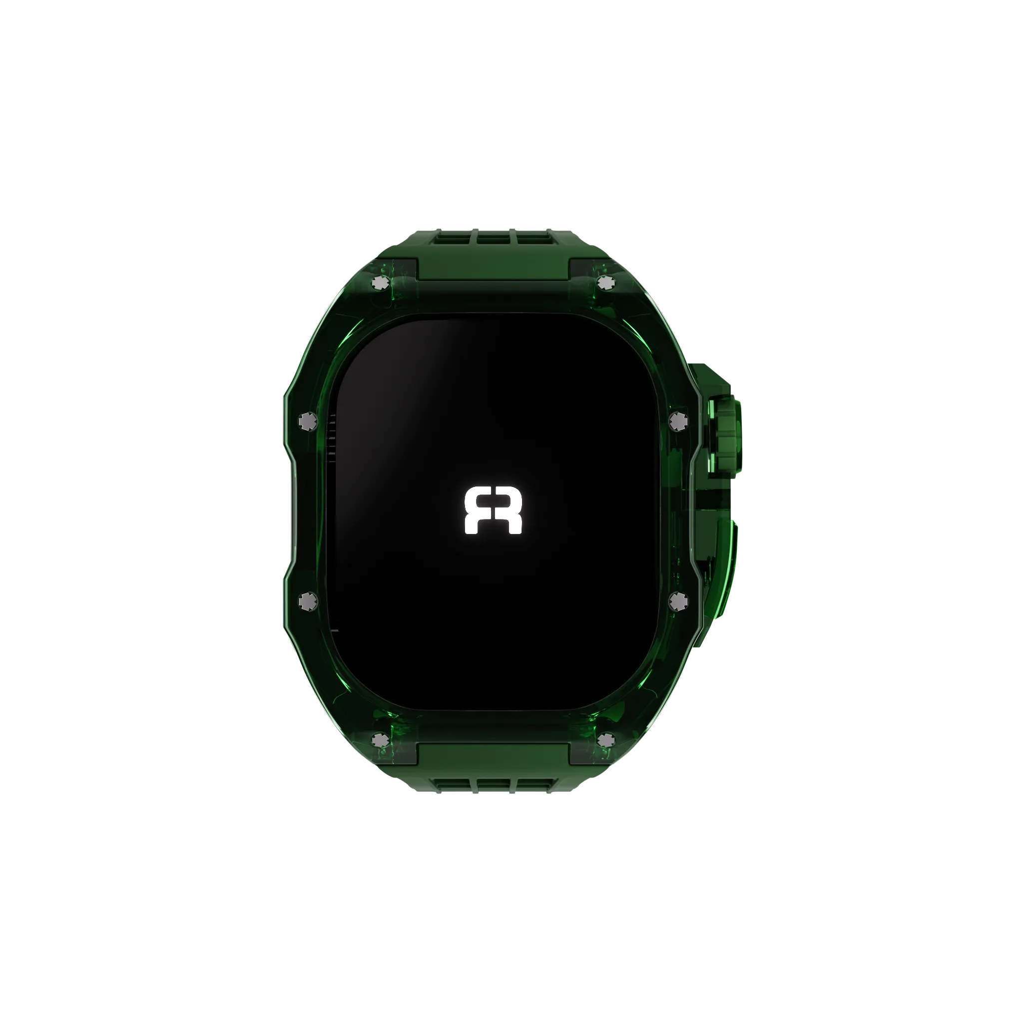Reqior Funda de polímero con correa de goma Apple Watch 45mm (verde)