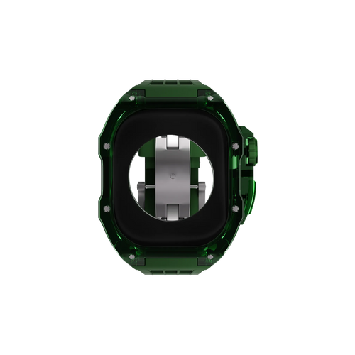 Reqior Funda de polímero con correa de goma Apple Watch 45mm (verde)