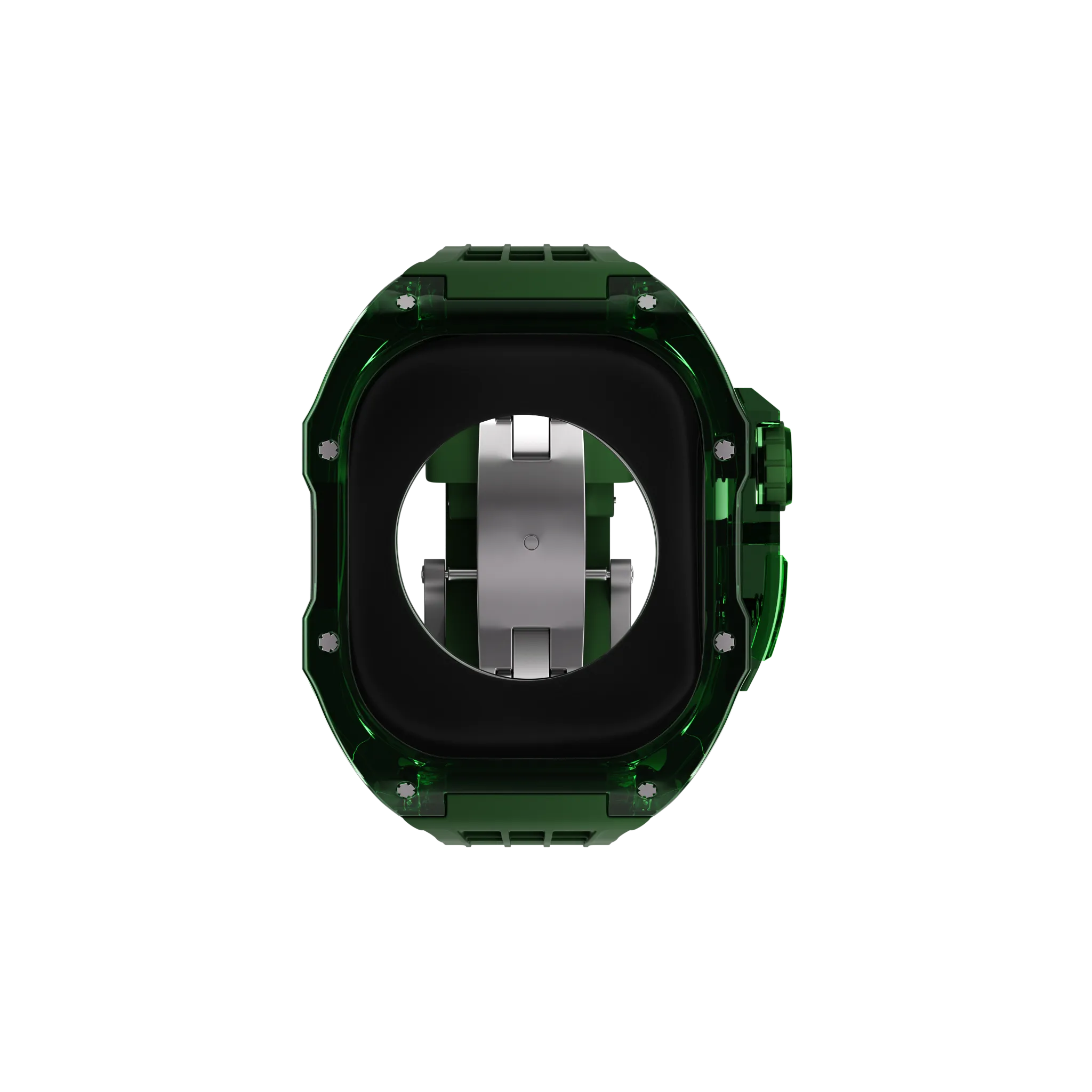Reqior Funda de polímero con correa de goma Apple Watch 45mm (verde)