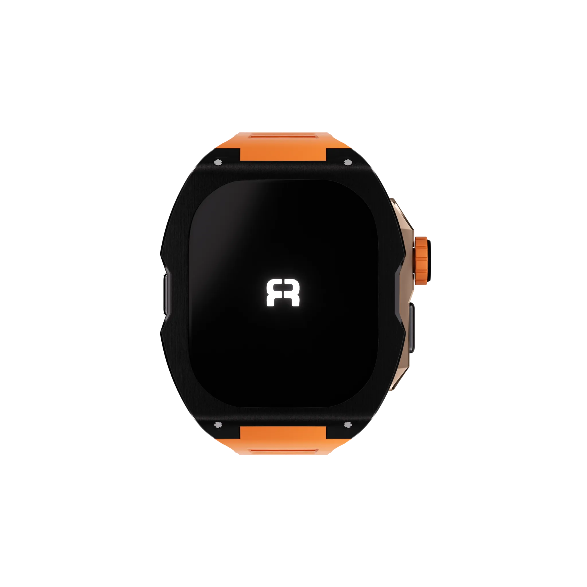 Reqior Funda con correa de goma Apple Watch Ultra (negro/naranja)
