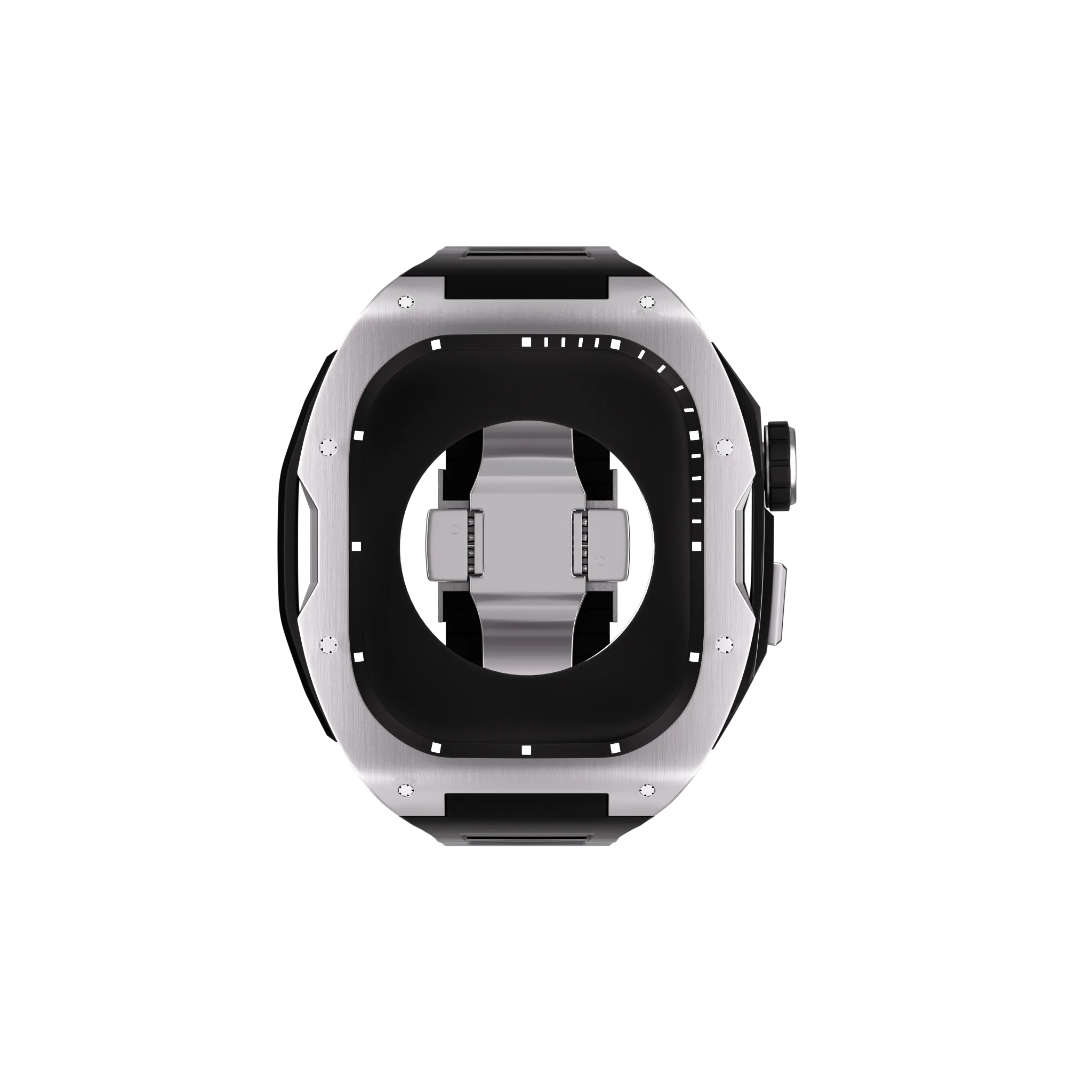Reqior Funda con correa de goma Apple Watch 45mm (plateado)