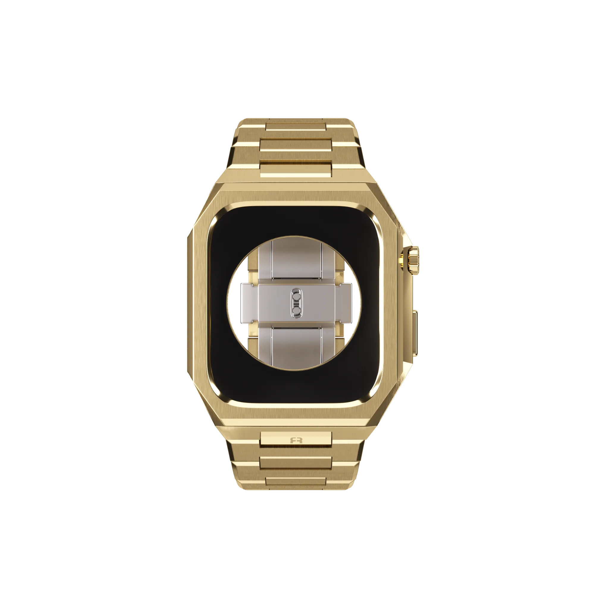 Reqior Funda con correa de acero 'Nautilus' Apple Watch 45mm (dorado)