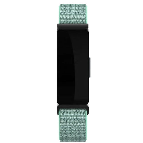 Nylon Strap, aqua, on a watch, direct front view