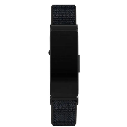 Nylon Strap, black, on a watch, direct front view