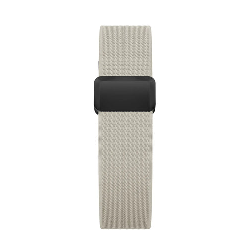Nylon Strap with D-buckle, starlight, on a watch, direct front view